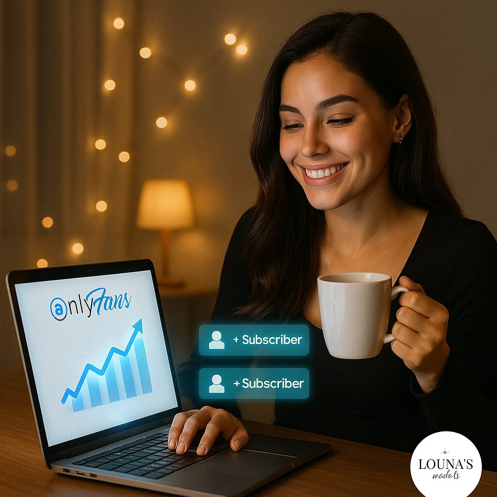 mujer ganando subscriptores en only fans